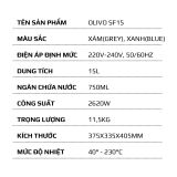 Nồi Chiên Hơi Nước OLIVO SF15 37 Chương Trình Cài Sẵn Dung Tích 15L Công Suất 2620W