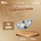 Chảo Inox Olivo P2045 – Chống Dính Tự Nhiên, Đáy 3 Lớp, Đường Kính 20cm Nấu Được Trên Mọi Loại Bếp