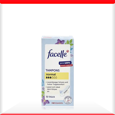 Băng vệ sinh Facelle Tampons Normal 3 giọt 32 siêu thấm hút thoải mái vận động(16)