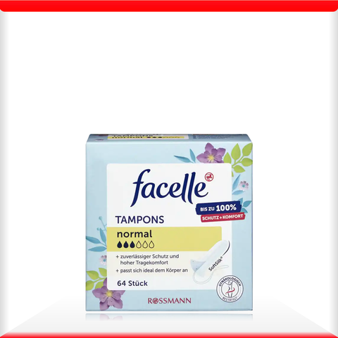 Băng vệ sinh Facelle Tampons Normal 3 giọt 64 siêu thấm thoải mái vận động (12)