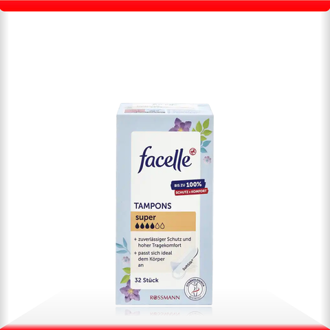 Băng vệ sinh Facelle Tampons Super 4 giọt 32 siêu thấm hút thoải mái vận động (12)