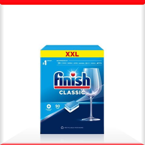 Viên rửa bát Finish Classic hương Soda - Hộp 90 viên