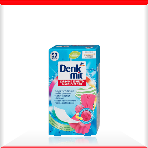 Giấy chống lem màu quần áo lẫn nhau khi giặt Denkmit - Hộp 50 miếng (10)