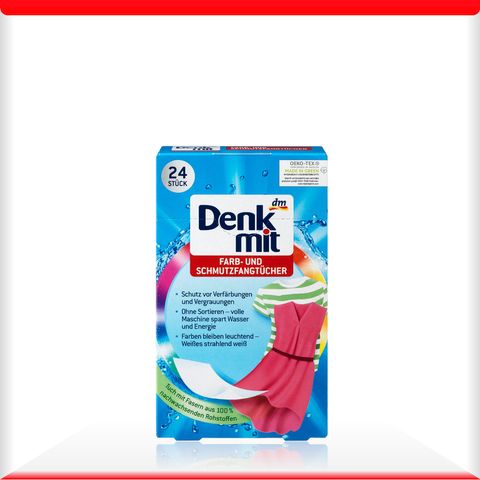 Giấy chống lem màu quần áo lẫn nhau khi giặt Denkmit - Hộp 24 miếng (9)