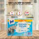 Giấy lau bếp đa năng Ja nhập khẩu Đức - Bịch 4 cuộn x 128 tờ (8)