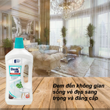 Nước lau sạch và làm bóng sàn gạch - nhựa cao cấp Denkmit nắp Xanh - Chai 1 lít (10)