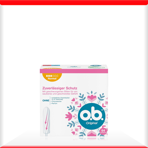 Băng vệ sinh O.B Tampons Original Normal 3 giọt 64 siêu thấm hút siêu mềm mại thoải mái vận động có thể đi bơi (7)