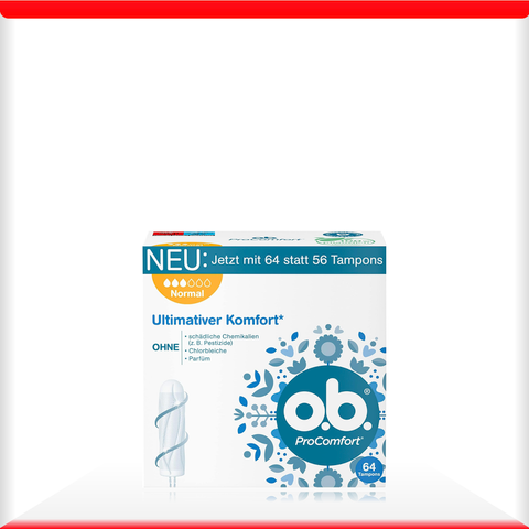 Băng vệ sinh O.B Tampons ProComfort Normal 3 giọt 64 siêu mềm mại siêu thấm hút có thể đi bơi (7)