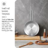 Chảo Inox Olivo P2045 – Chống Dính Tự Nhiên, Đáy 3 Lớp, Đường Kính 20cm Nấu Được Trên Mọi Loại Bếp