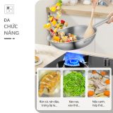 Chảo Inox Olivo P2045 – Chống Dính Tự Nhiên, Đáy 3 Lớp, Đường Kính 20cm Nấu Được Trên Mọi Loại Bếp