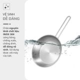 Chảo Inox Olivo P2045 – Chống Dính Tự Nhiên, Đáy 3 Lớp, Đường Kính 20cm Nấu Được Trên Mọi Loại Bếp