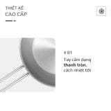 Chảo Inox Olivo P2045 – Chống Dính Tự Nhiên, Đáy 3 Lớp, Đường Kính 20cm Nấu Được Trên Mọi Loại Bếp