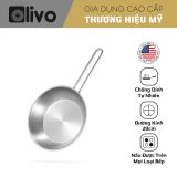 Chảo Inox Olivo P2045 – Chống Dính Tự Nhiên, Đáy 3 Lớp, Đường Kính 20cm Nấu Được Trên Mọi Loại Bếp