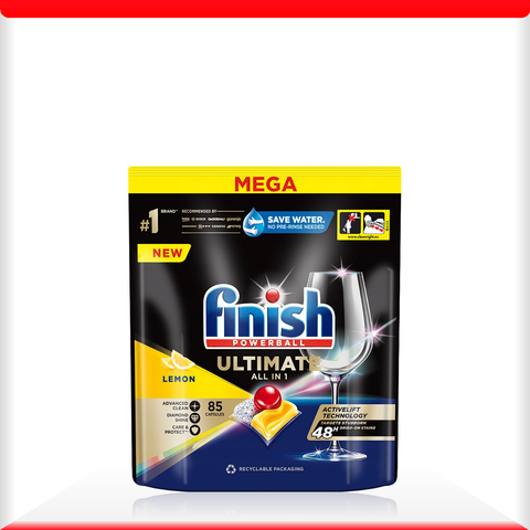 Viên rửa bát cao cấp Finish Ultimate All in 1 hương Chanh - Túi 85 viên (4)
