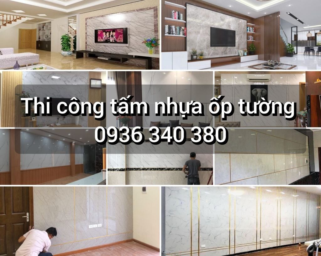 Báo giá thi công tấm nhựa ốp tường