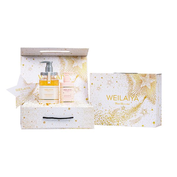  Set hộp quà Sao 1 sữa tắm hoa cúc + 1 kem body hoa hồng 