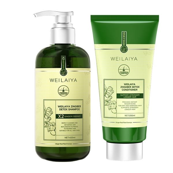  Bộ dầu gội gừng detox hỗ trợ mọc tóc Weilaiya Luxury 420mlx200ml 