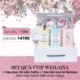  Set hộp quà Hoa 1 cặp gội xả phục hồi + 1 sữa tắm hoa trà 