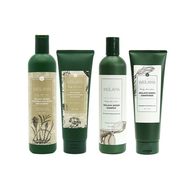  Combo 2 cặp dầu gội gừng giảm rụng tóc, kích thích mọc tóc Weilaiya 