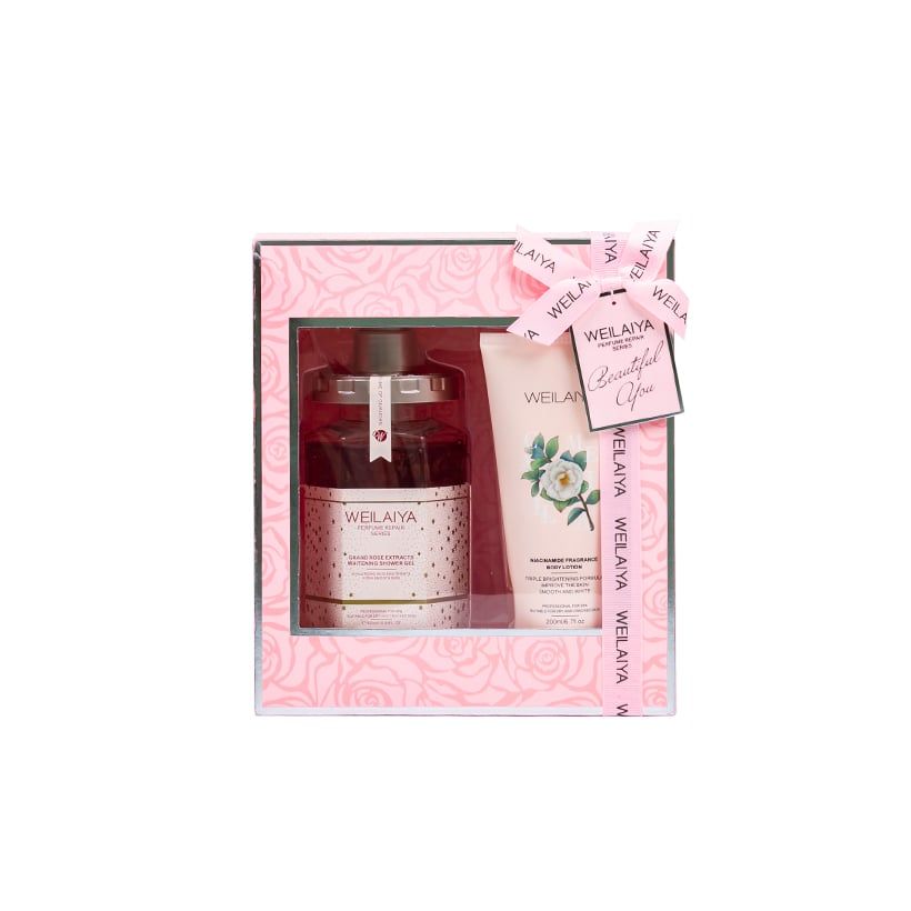  Set hộp quà Dreamy Pink 1 sữa tắm trắng da + 1 body lotion hoa trà 
