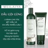  Combo 2 cặp dầu gội gừng giảm rụng tóc, kích thích mọc tóc Weilaiya 
