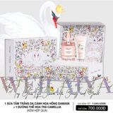 Hộp quà thiên nga 1 sữa tắm hoa hồng Damask + Body lotion 