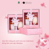  Hộp quà PINK ROSE 1 sữa tắm hoa cúc Calendula + Bông tắm 