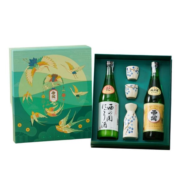 Hộp Quà Rượu Sake Nishino Seki Junmai & Nigori 720ml 15% - Tinh Hoa Việt Nhật