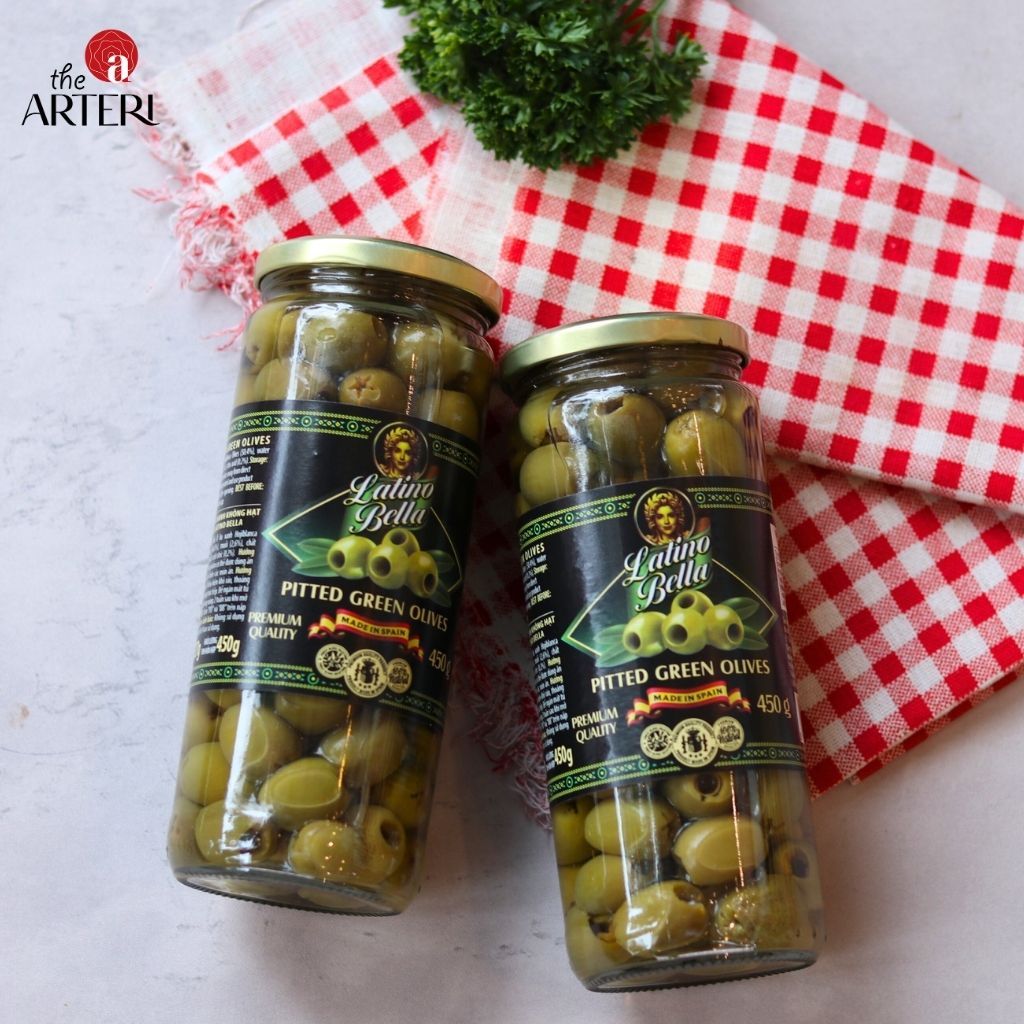 Trái Oliu Xanh Không Hạt Latino Bella 450g