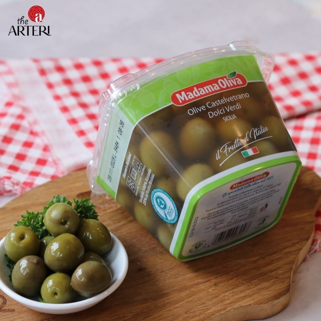 Trái Oliu Xanh Castelvetrano Ngâm Muối Madama Oliva 250g