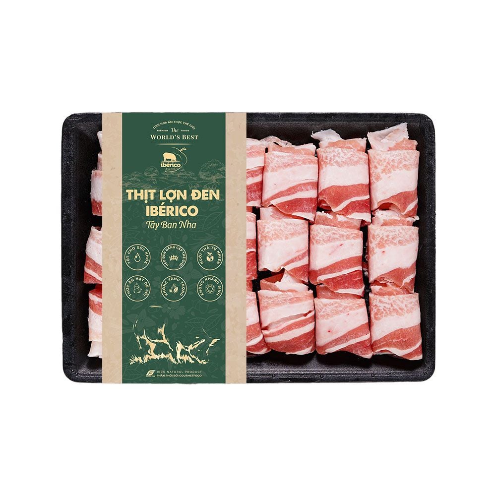 Thịt Heo Đen Iberico Ba Rọi Cuộn 300g