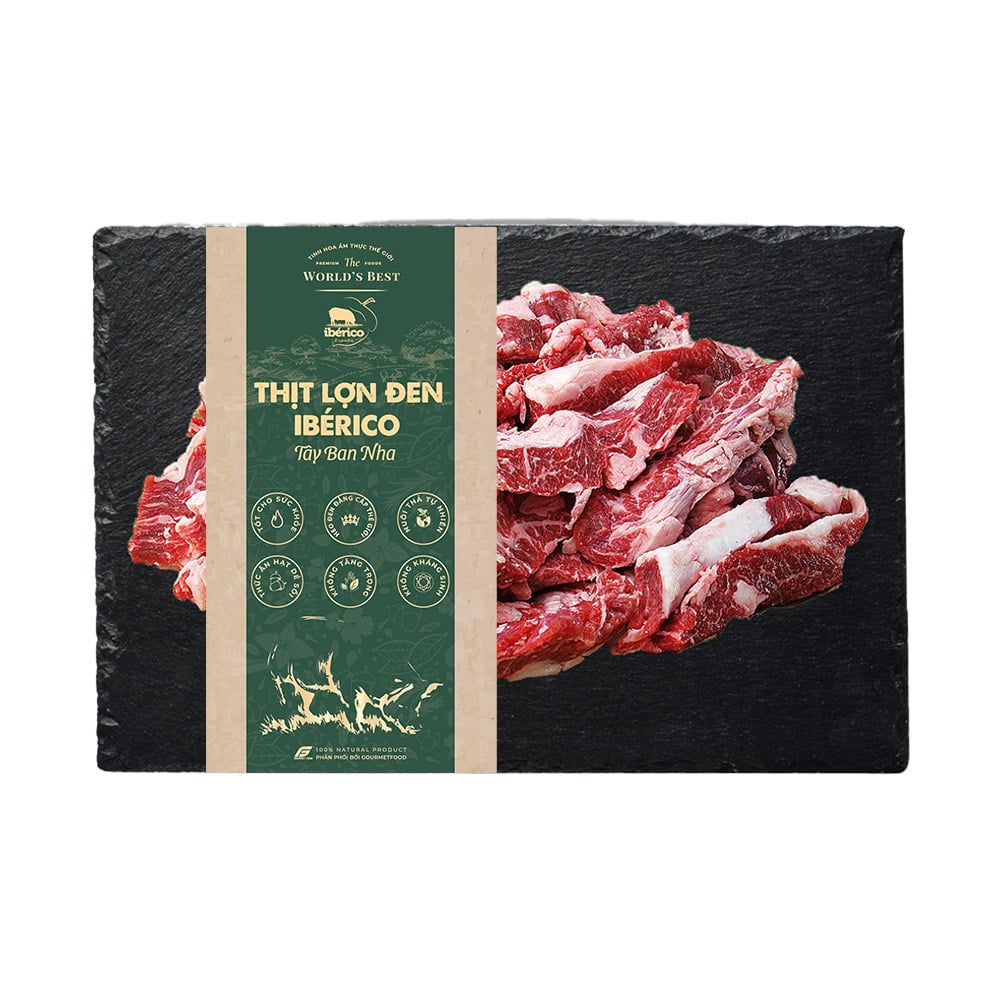 Nạc dây/Chặng dừng iberico (Skirt Meat) - Khay 300g