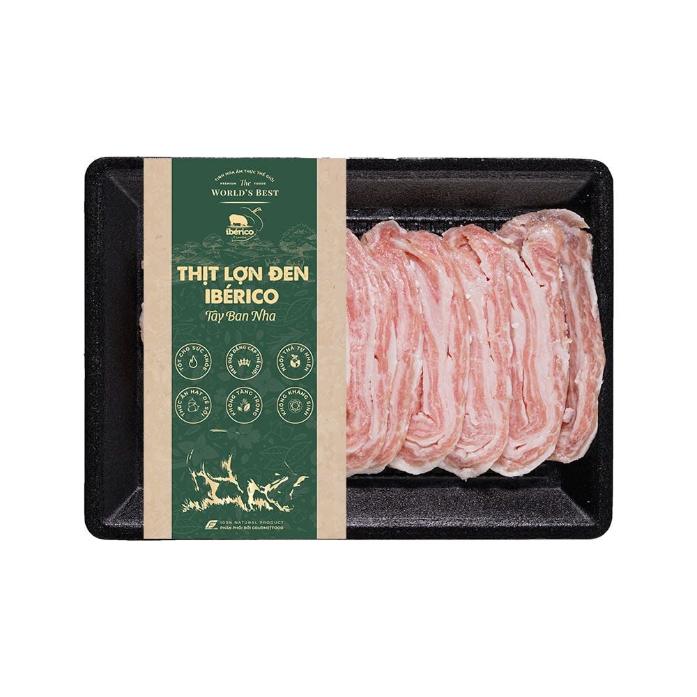 Thịt Heo Đen Iberico Diềm Thăn Cắt Lát Secreto Panceta 250g
