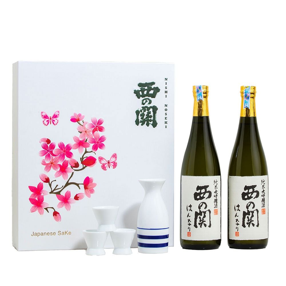 Hộp Quà Rượu Sake Nishino Seki Hannary Ủ 3 Năm 720ml - Đào Hoa Niên
