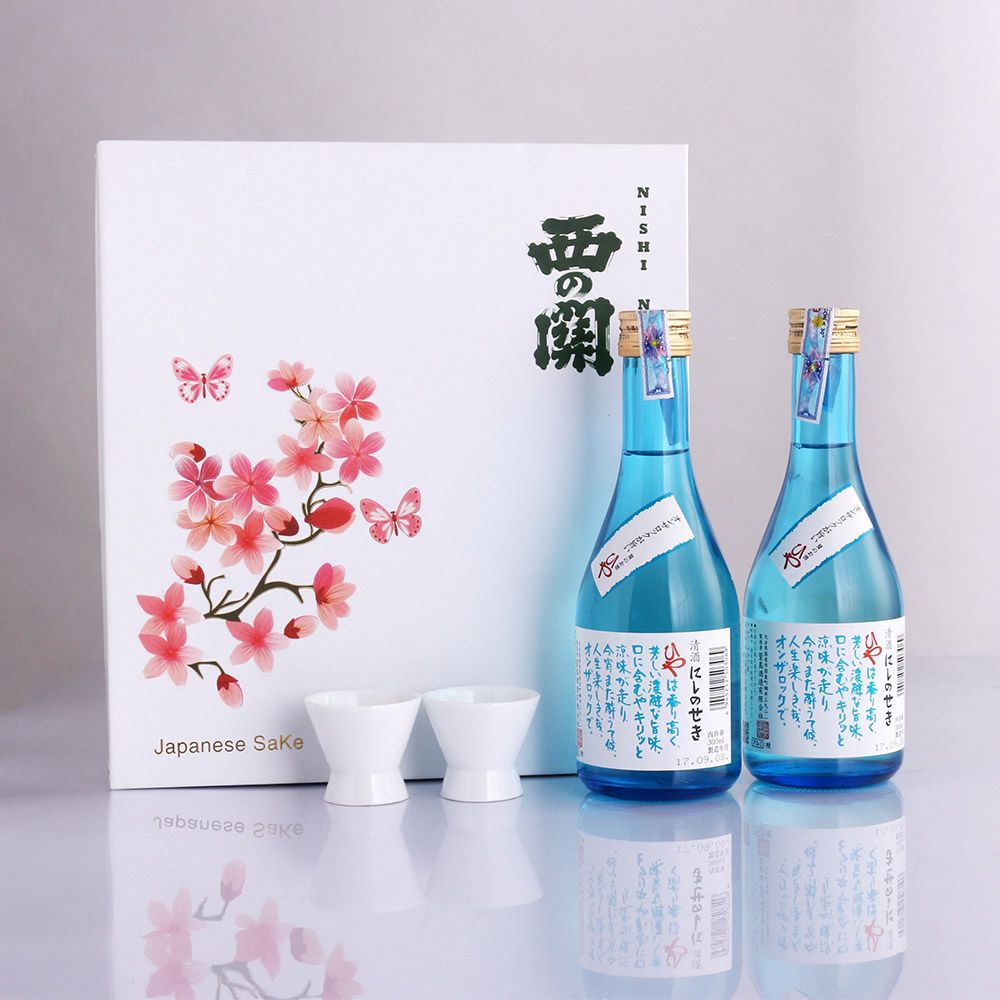Hộp Quà Rượu Sake Nishino Seki Hiya 300ml - Đào Hoa Niên