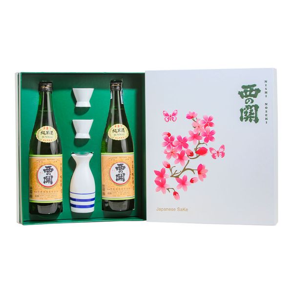 Hộp Quà Rượu Sake Nishino Seki Junmaishu 720ml - Đào Hoa Niên