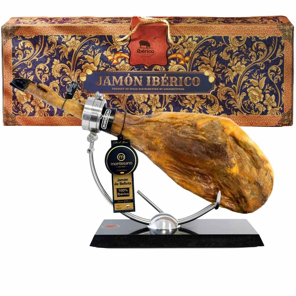 Hộp Quà Đùi Sau Heo Muối Iberico Bellota Thuần Chủng 100% 48 Tháng Có Xương