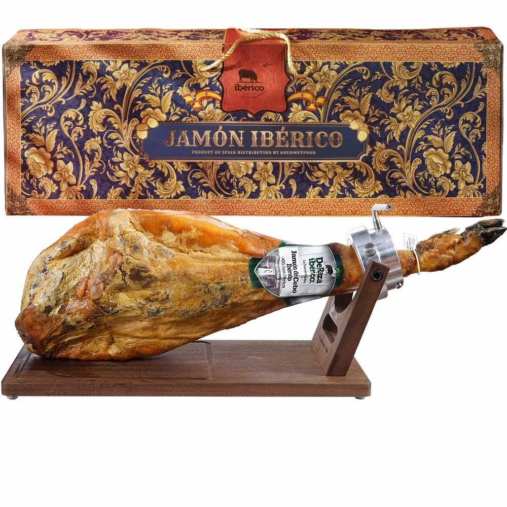 Hộp Quà Đùi Sau Heo Muối Iberico Cebo 24 Tháng Có Xương