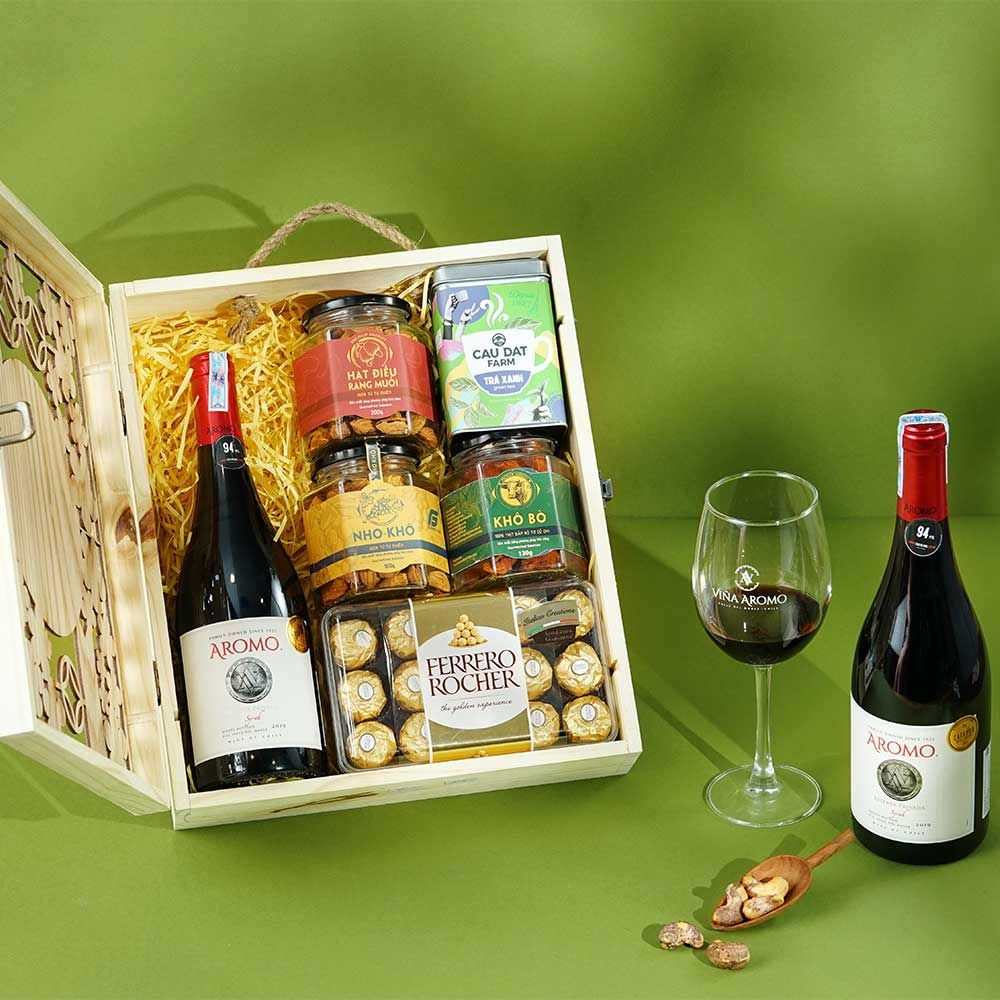 Hộp quà gỗ Aromo Reserva Privada Syrah 2025