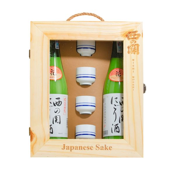 Hộp quà gỗ Sake Nishino Seki Nigori Zake 720ml 2025