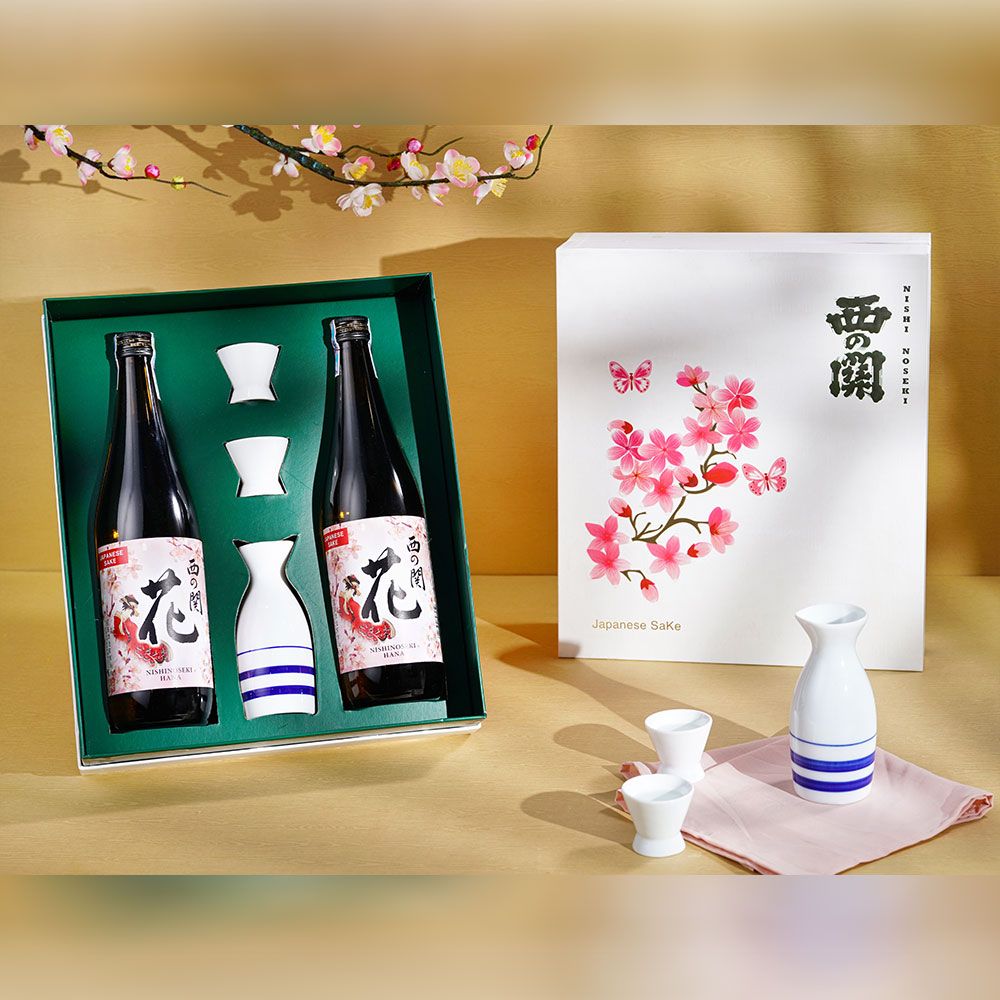 Hộp Quà Rượu Sake Nishino Seki Hana 720ml - Đào Hoa Niên