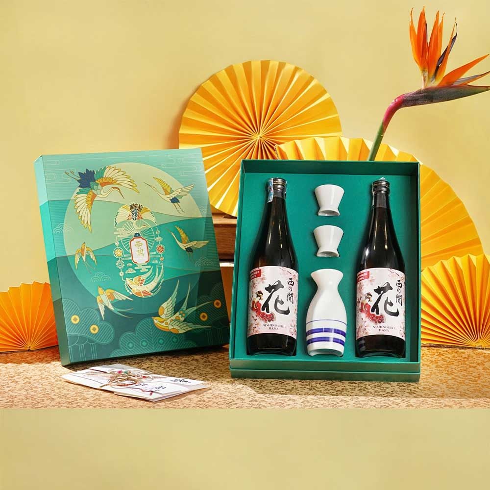 Hộp Quà Rượu Sake Nishino Seki Hana 720ml 15% - Tinh Hoa Việt Nhật