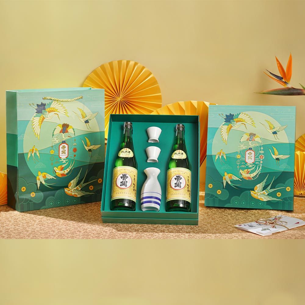 Hộp Quà Rượu Sake Nishino Seki Junmai 720ml 15% - Tinh Hoa Việt Nhật