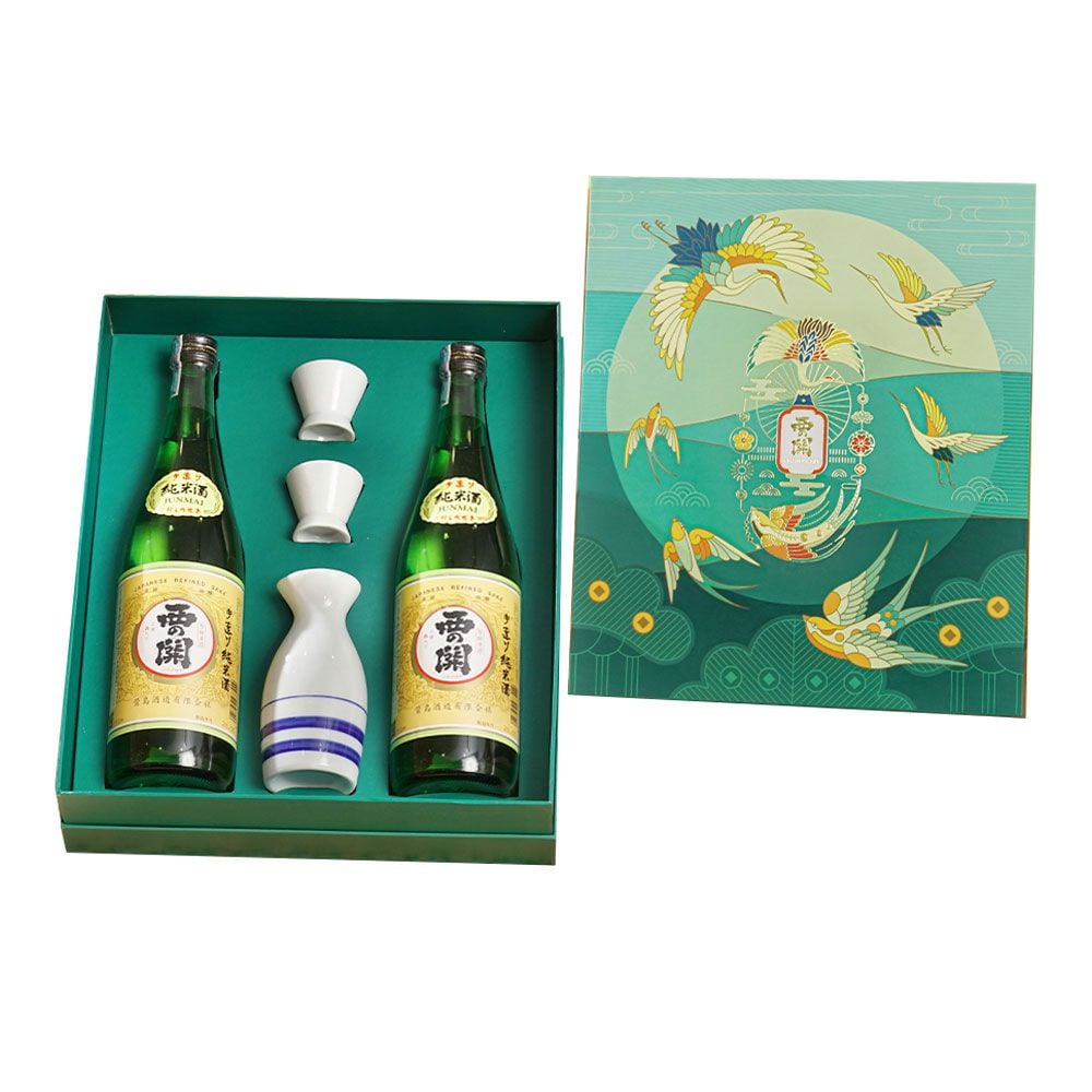 Hộp Quà Rượu Sake Nishino Seki Junmai 720ml 15% - Tinh Hoa Việt Nhật