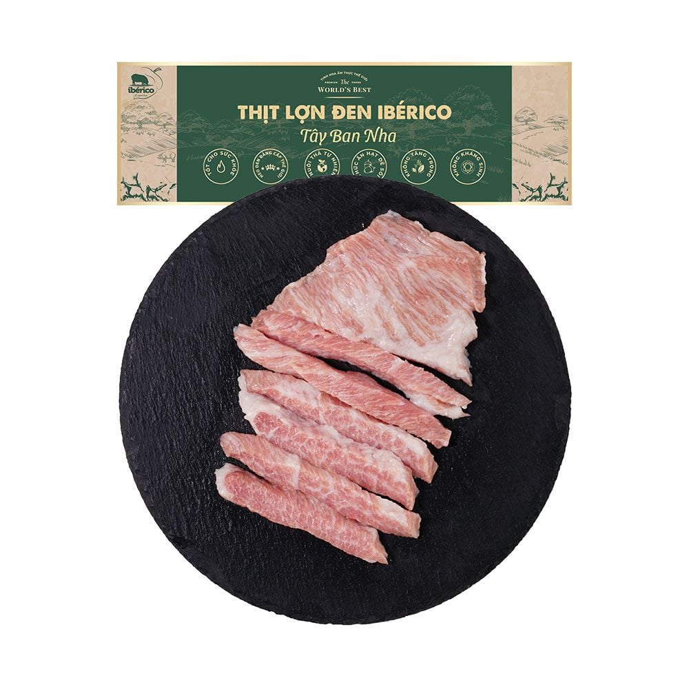 Thịt Heo Đen Iberico Nạc nọng/Diềm má Jowl Meat 300g