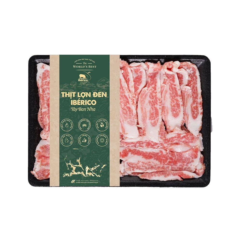 Thịt Heo Đen Iberico Nạc nọng/Diềm má Jowl Meat 250g