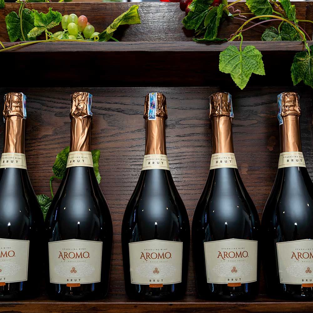 Rượu vang nổ Aromo Brut - Chardonnay (12.5%/ Vol) Viña Aromo