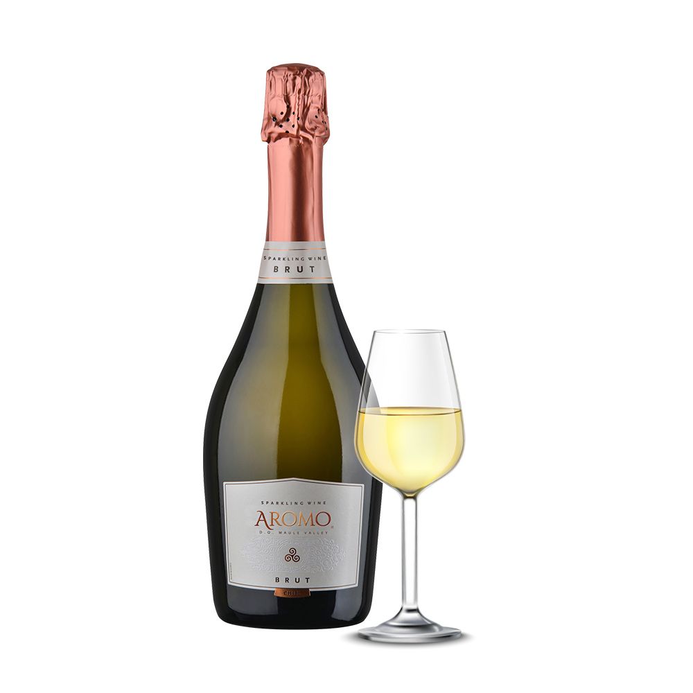 Rượu vang nổ Aromo Brut - Chardonnay (12.5%/ Vol) Viña Aromo