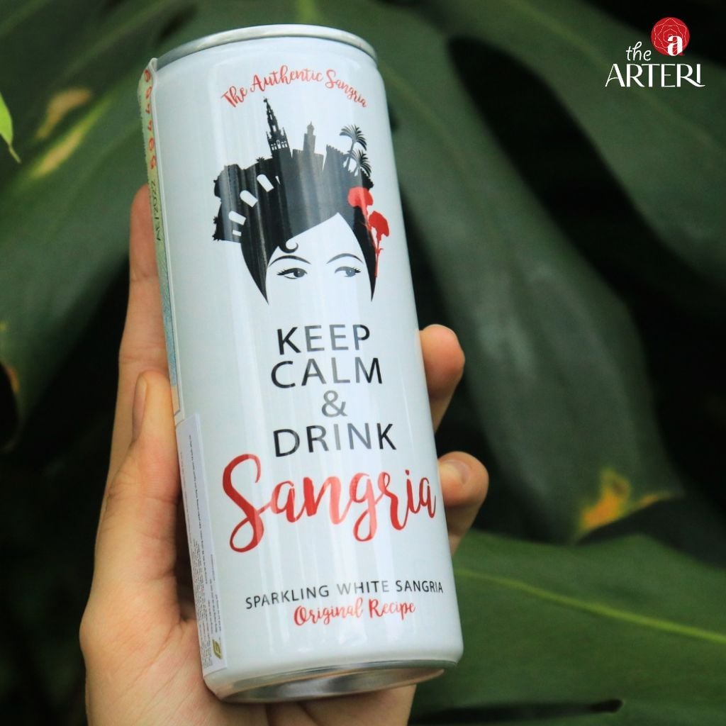 Rượu Vang Sủi Sparkling Sangria White Lon 250ml Vang Tây Ban Nha Bodegas Verdúguez