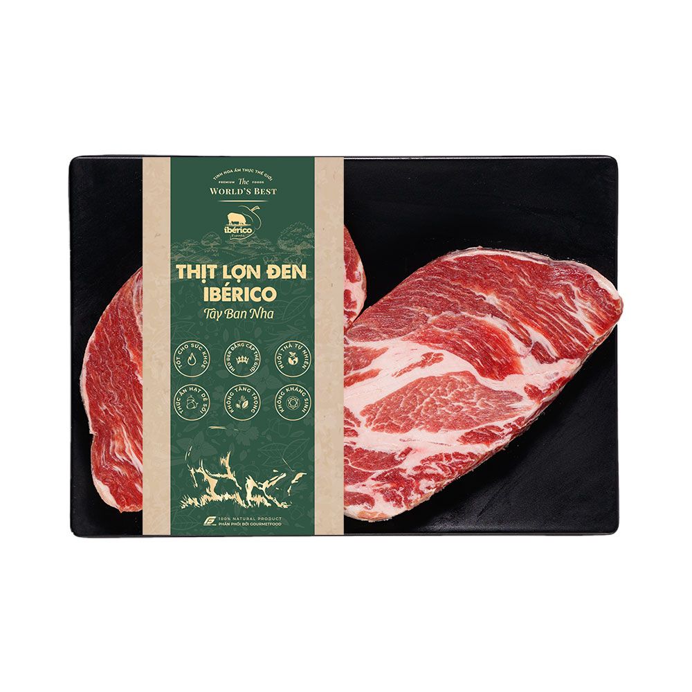 Thịt Heo Đen Iberico Thịt Cổ Nạc Dăm Collar 300g